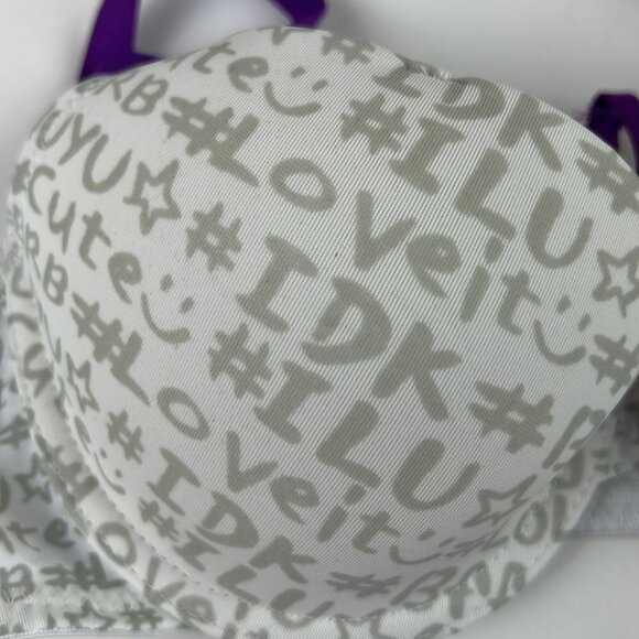 Nwot nuyu padded t-shirt bra with purple  straps - Picture 6 of 7